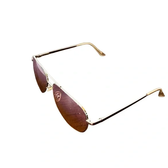 Aviator Sunglasses with Brown Croc Hard Case - Pink Gradient Lenses - Picture 4 of 6